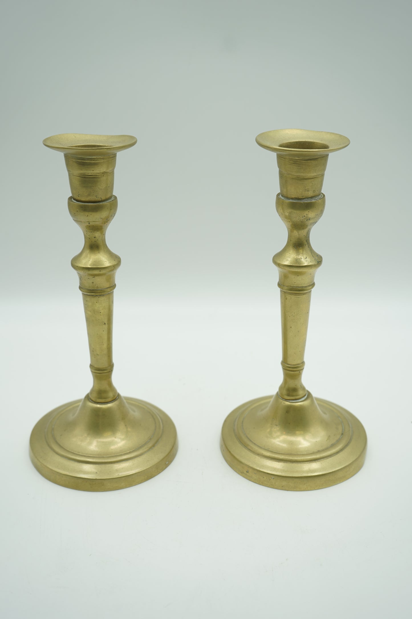 Pair of Two Antique Brass Candelsticks