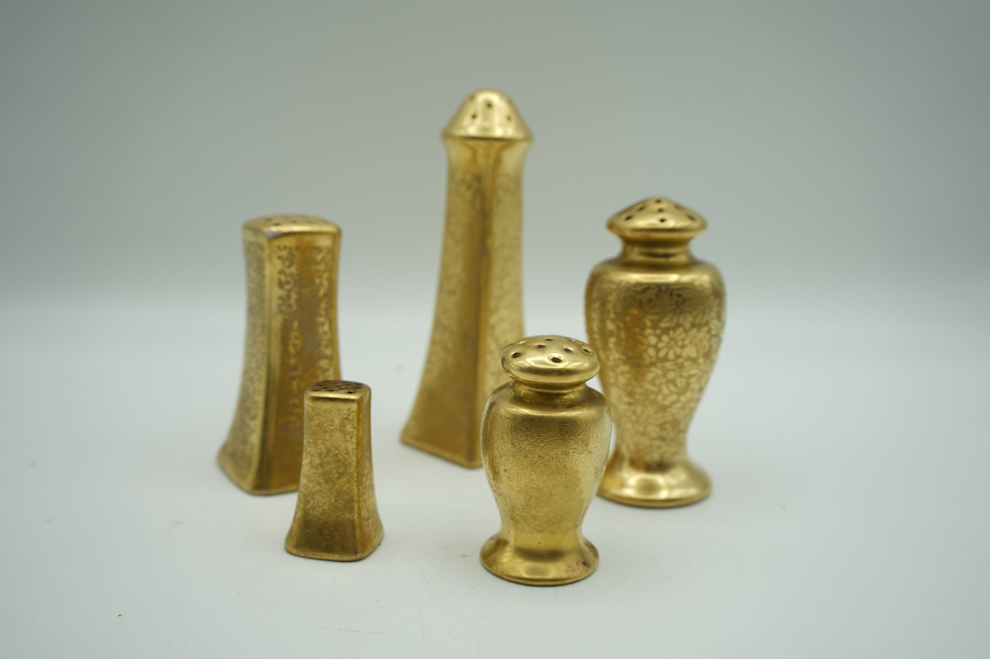 5 Single Pickard Chine Salt and Pepper Shakers, No Matches