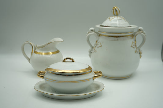 Haviland Limoges Porcelain Gold Trim Set