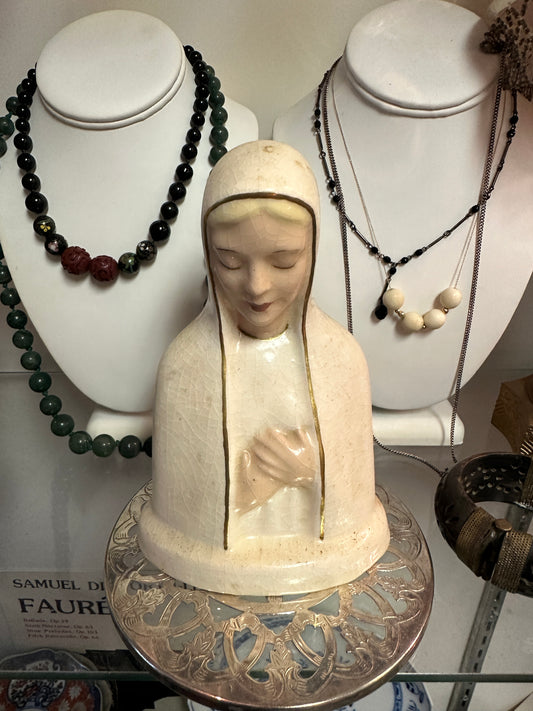 Jane Poyer Signed Figurine of a Woman Praying